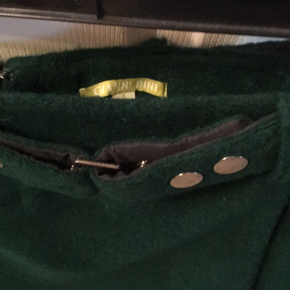 Gianni Bini dark green wool wrap skirt - Picture 6 of 6